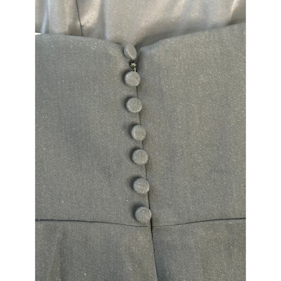 Dessy Collection NWT Black Strapless Cat-Eye Corset Crepe Jumpsuit Formal 6 - Picture 8 of 14